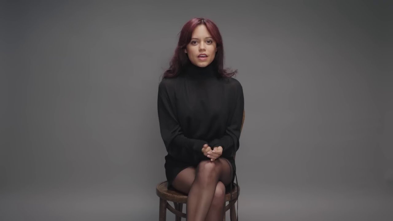 jenna ortega black pantyhose interview part 1