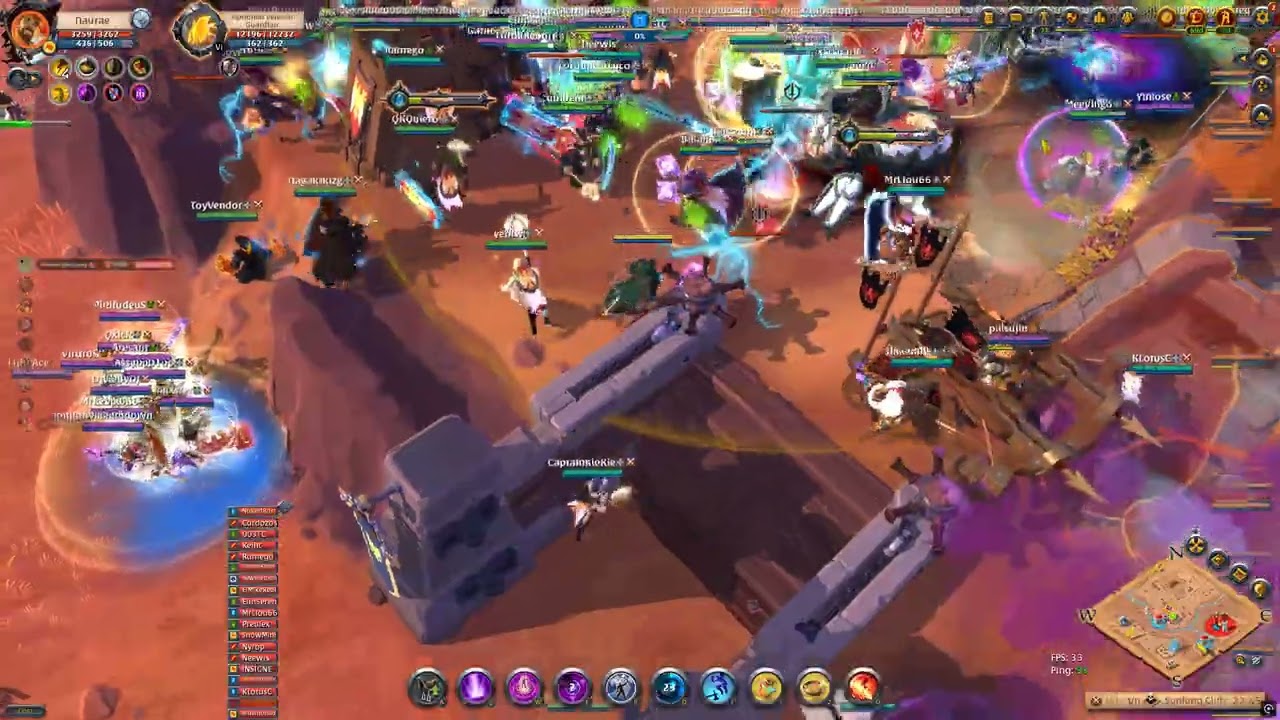 Albion Online - MAGA vs Unslave - Castle + Terry Fight - GA PoV