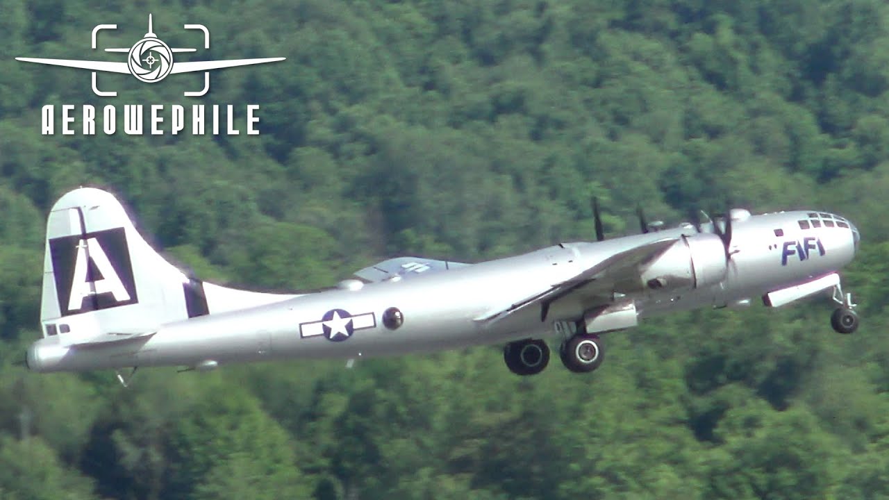 CAF AirPower History Tour Warbird Departure Day-B-29 Superfortress, P-51D Mustang, AT-6 Texan, PT-13