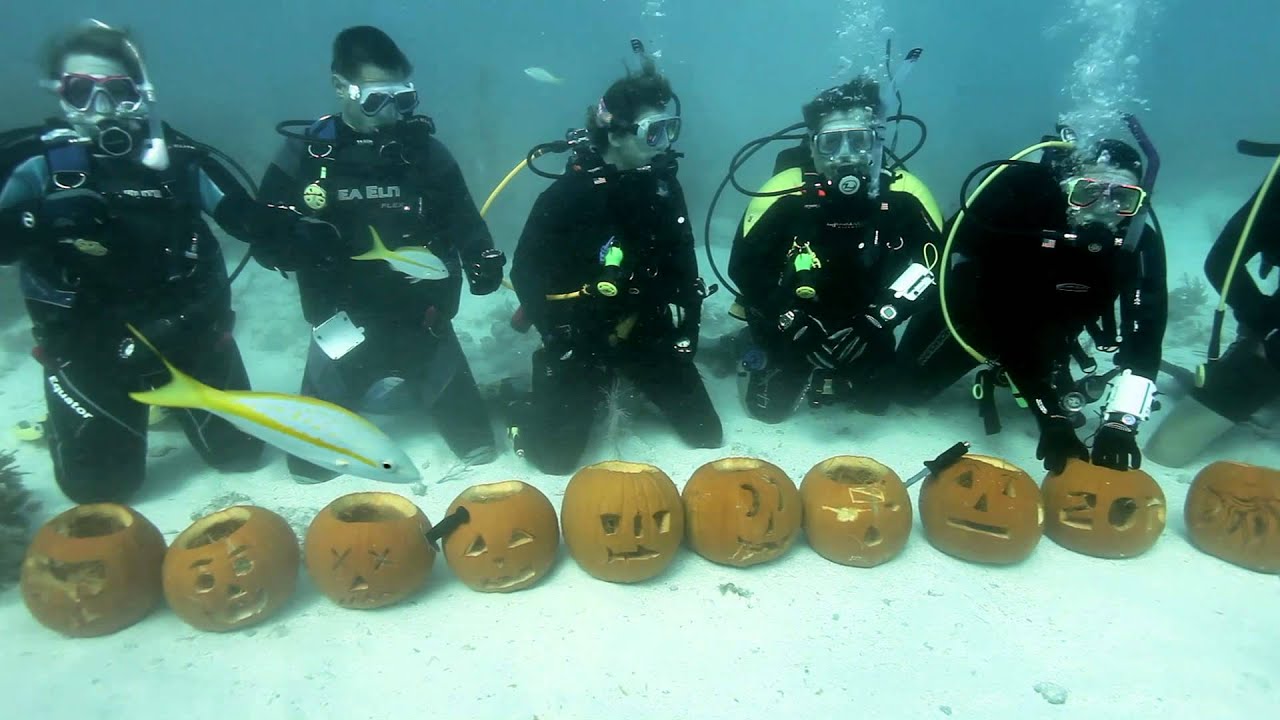 Underwater Pumpkin Carving in the Florida Keys