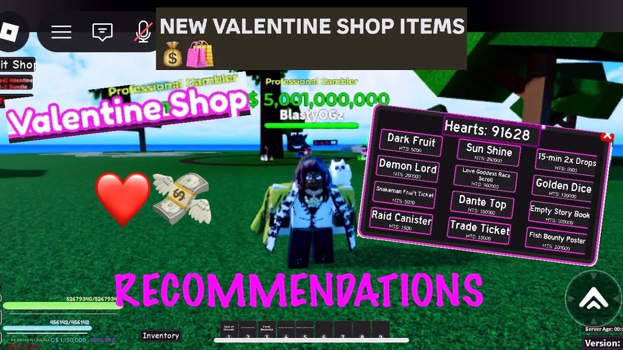 Рекомендации магазинов ко Дню святого Валентина ❤️🛍️ - AOPG Roblox