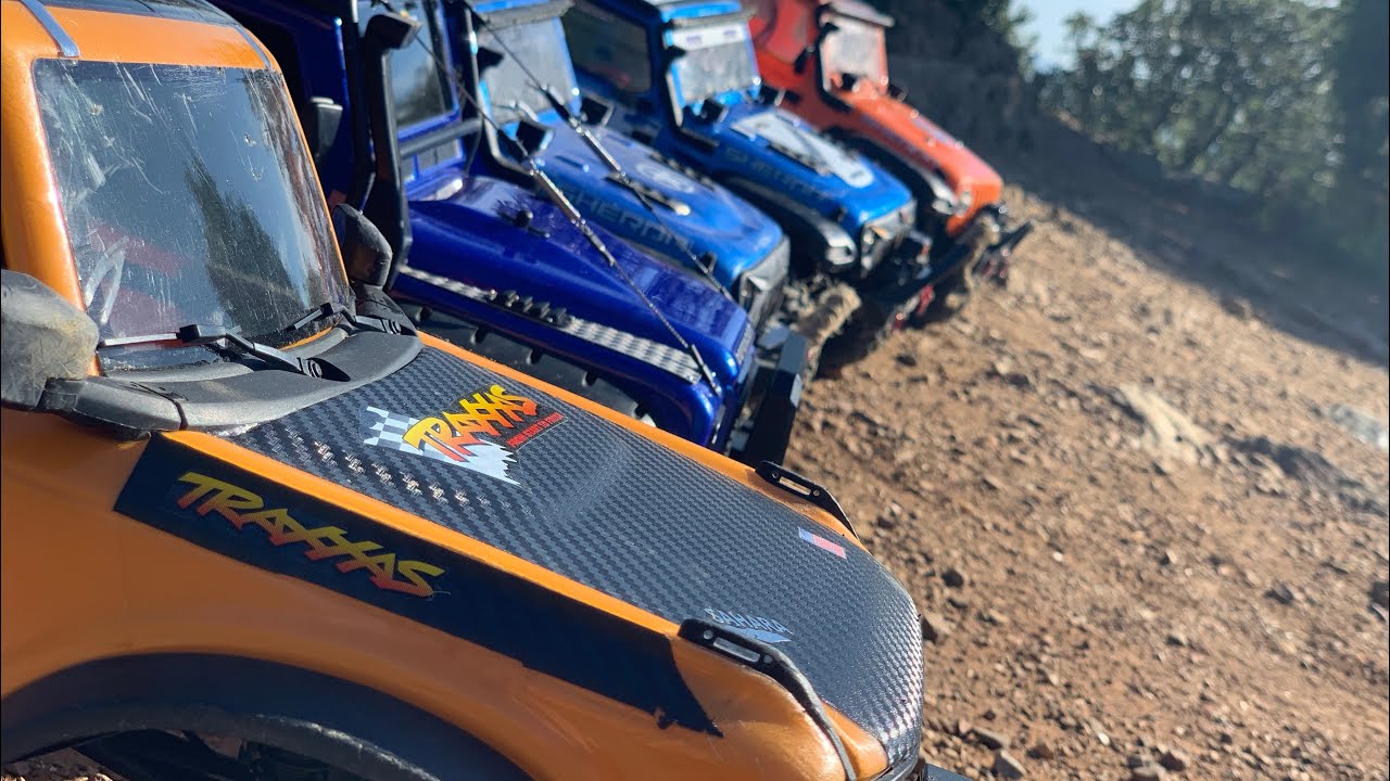 Ruta de Crawler, Absima Sherpa, Land Rover Trx4 Defender y new Ford Bronco