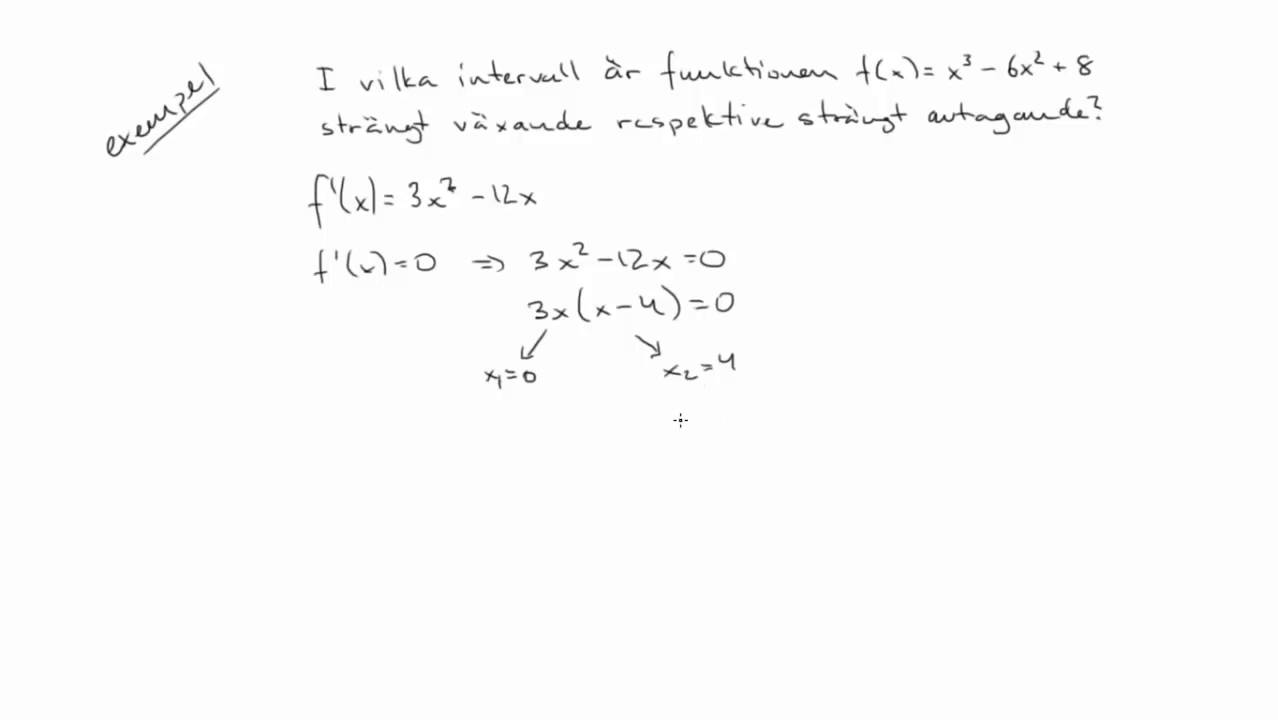 Matematik 3b: Växande och avtagande