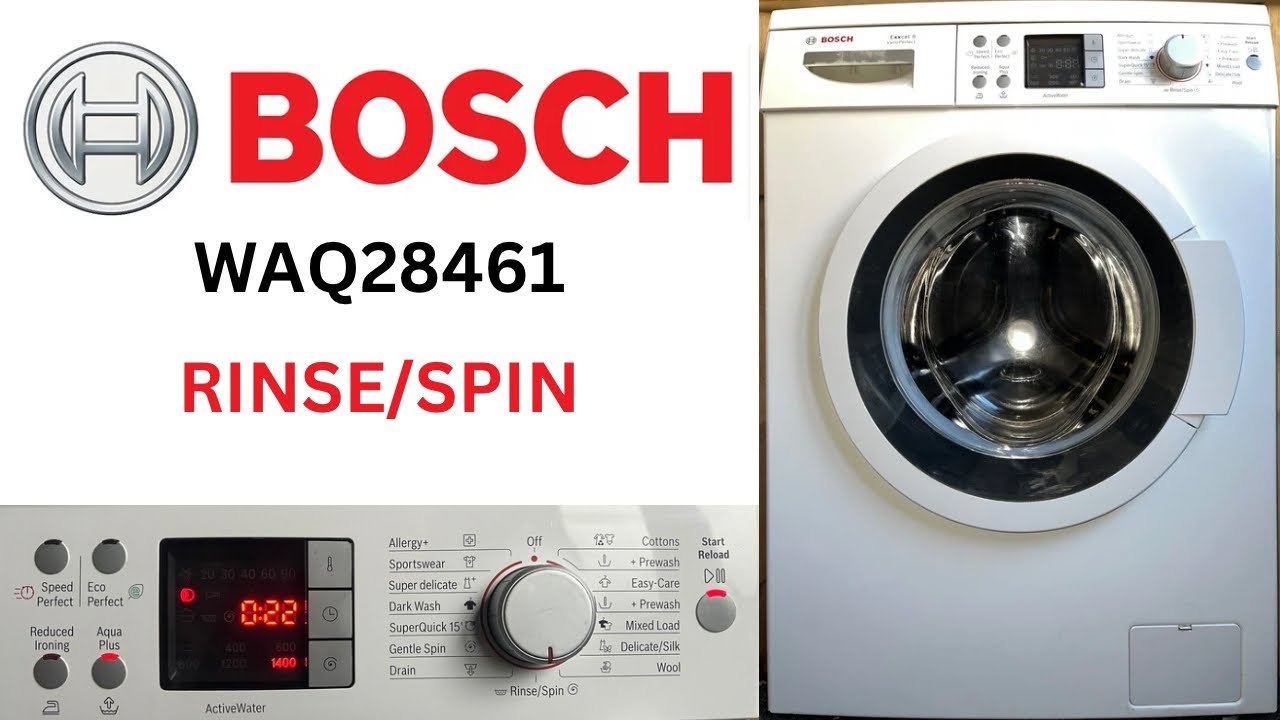 Bosch Exxcel 8 WAQ28461 Washing Machine - Rinse/Spin