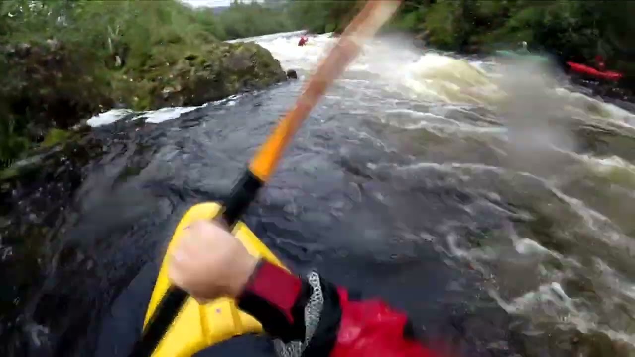 River Orchy kayaking . Bridge of orchy to falls of orchy 08 09 2017