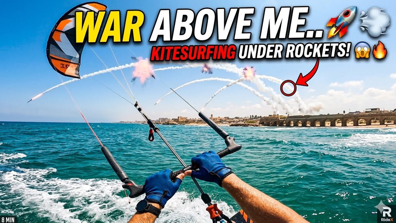 Insane Session: Kitesurfing Under Rockets! 😱🚀#kitek#kitesurfing #kiteboarding #extremesports #ridex 