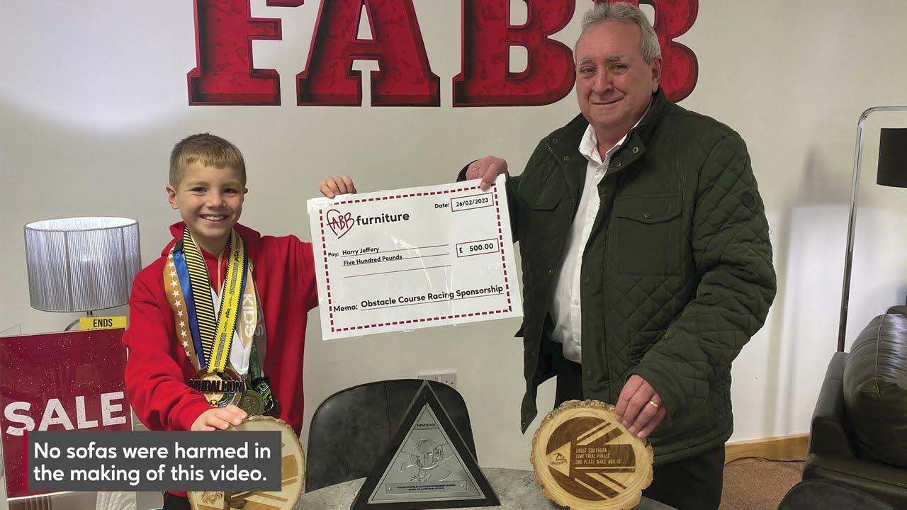 Fabb Furniture Sponsors Harry Jeffery - OCR Champion