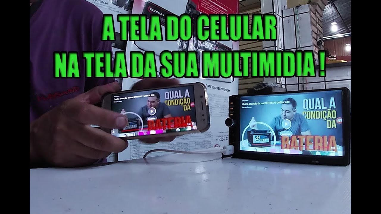 Como fazer espelhamento do celular na central muitimidia mp5 #playsound