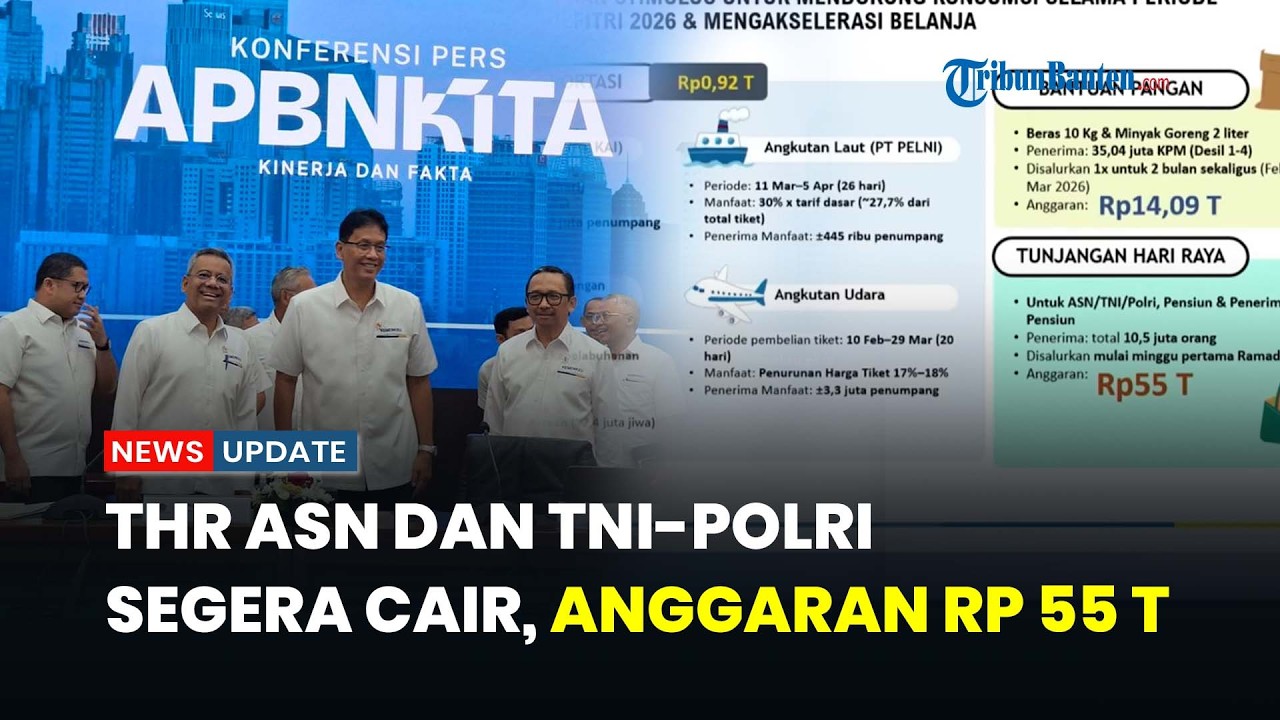 THR 2026 ASN dan TNI-Polri Segera Cair, Menkeu Purbaya Yudhi Sadewa Siapkan Rp55 Triliun