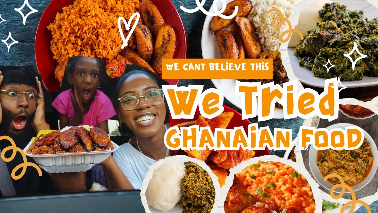 WE TRIED GHANAIAN FOOD - Waakye + Goat Stew ETC