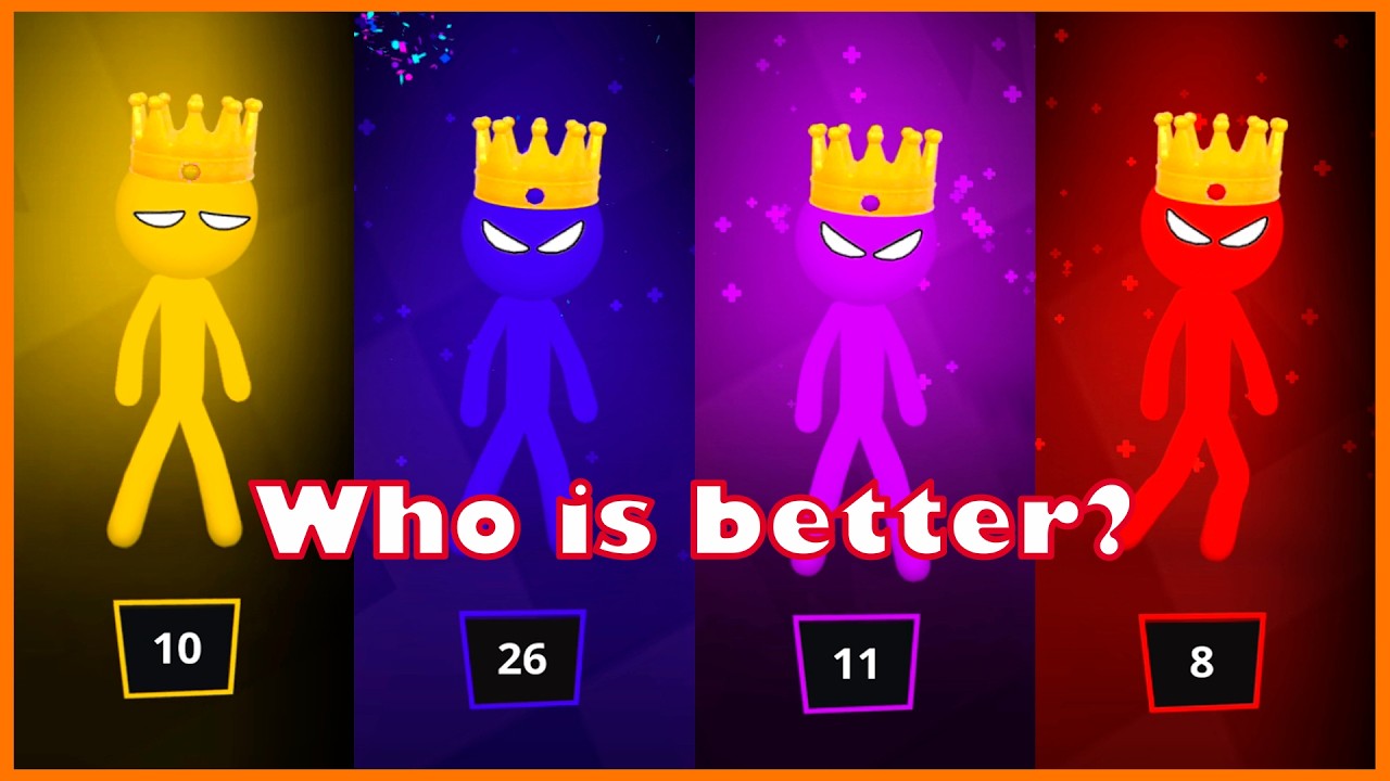 Who is better? Stickman Party Video Game Random 1234