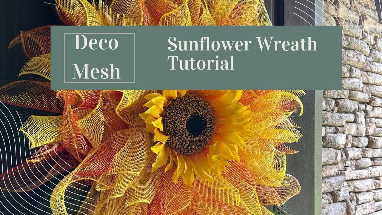 Mixed Sunflower Wreath 2023 Video Tutorial