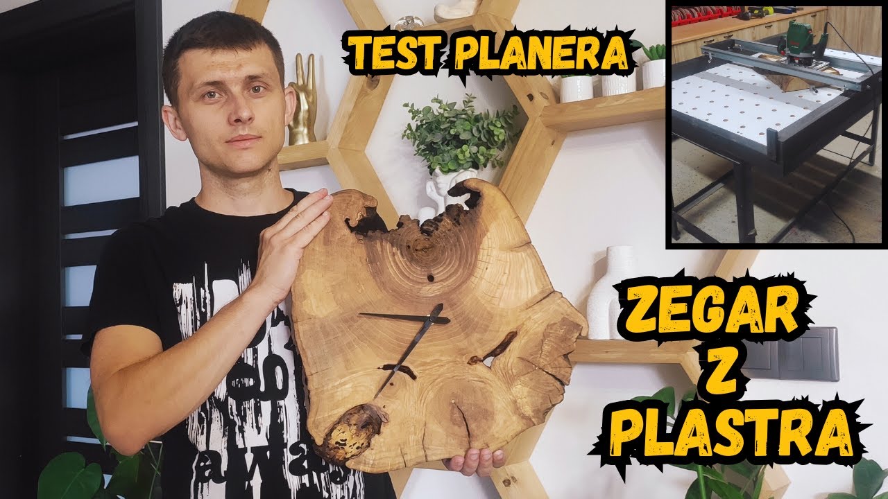 Jak zrobić zegar z plastra drewna/Test planera 