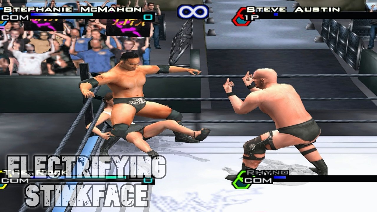 The Rock & Stone Cold vs. Stephanie | Wrestlemania | Mixed Wrestling | WWF SD! Just Bring It