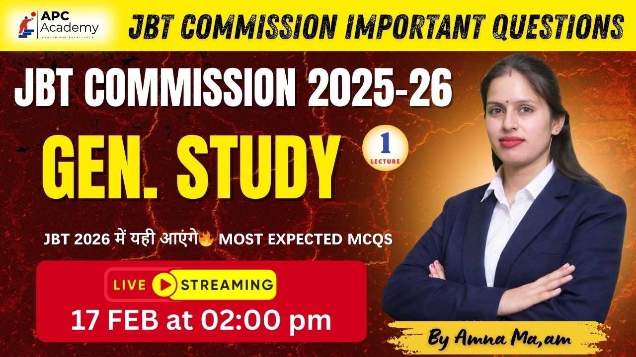 JBT || GEN. STUDY || P - 1 Most Important Questions + PYQ #hpjbtcommission #apcacademy #hprca