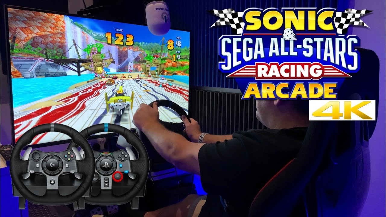 Sonic & Sega All-Stars Racing Arcade 4K - Logitech G29 Wheel & Pedals - Arcade Racing