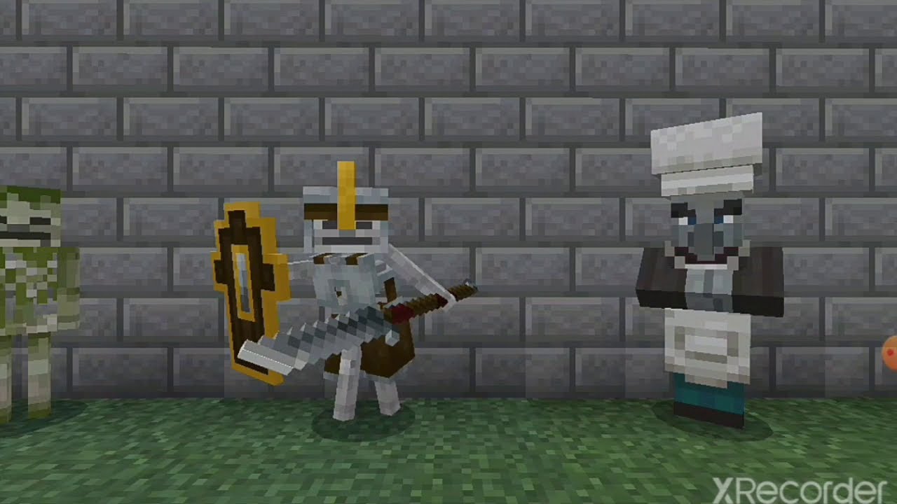 All the mobs from the Minecraft Dungeons Replicas mod