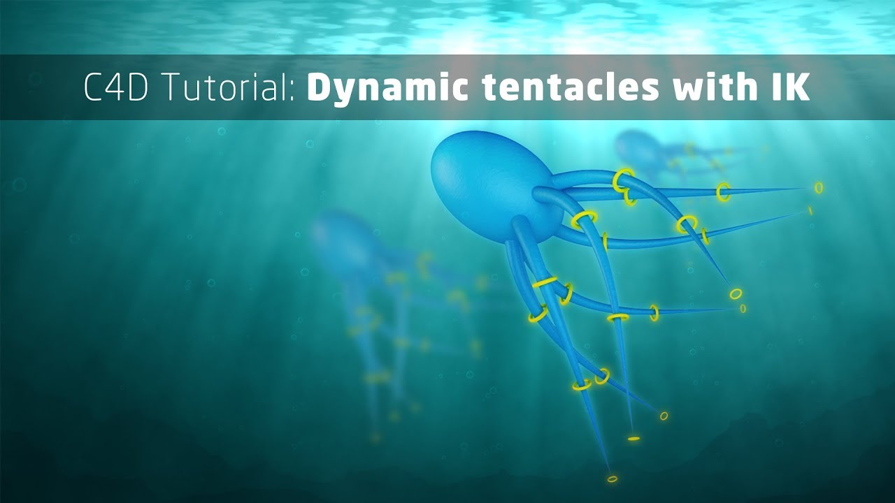 Cinema 4D Tutorial: create dynamic creature tentacles with splines, bones and IK