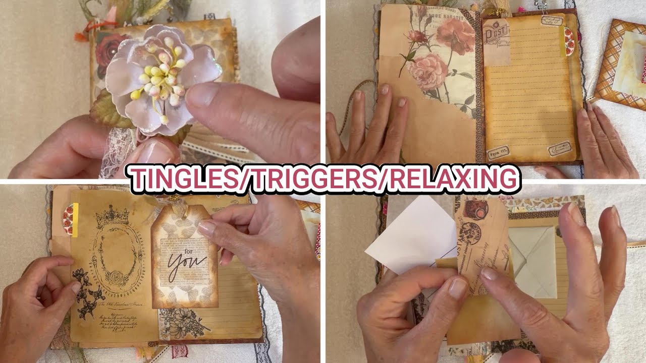 ASMR-эффект: приятное покалывание в блокноте Forget Me Not Junk Journal! Расслабляющие ощущения 😴