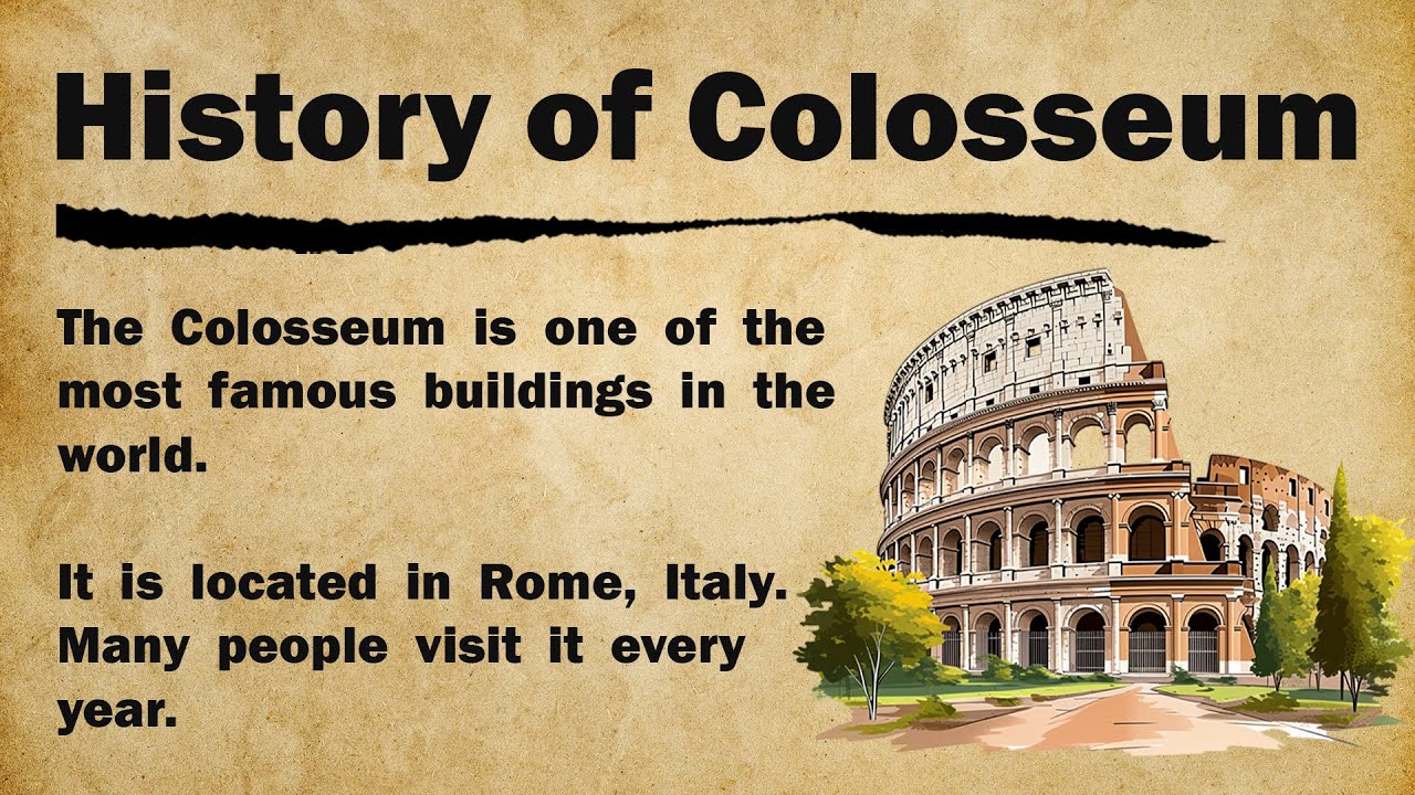 История Колизея 🏟️🇮🇹 || Изучение английского языка через истории 📖 Уровень 3 ✨ Адаптированная кни...