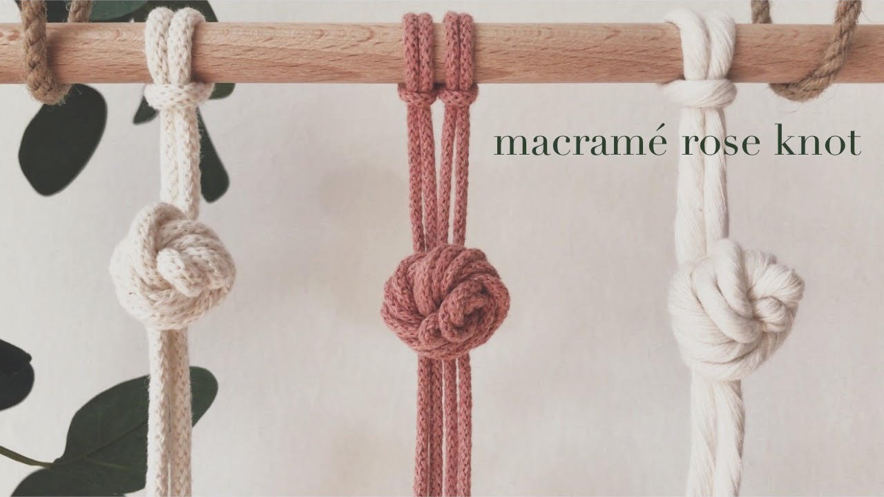 macrame rose knot tutorial