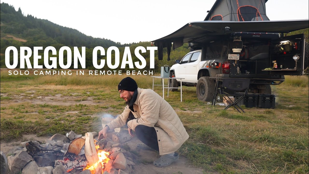 Solo Camping In Remote Black Sand Beach | Exploring The Oregon Coast