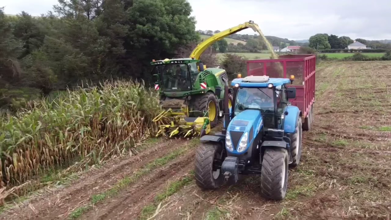 John Deere 9600 cutting maize 2021 Donal Murphy sparks: west Cork