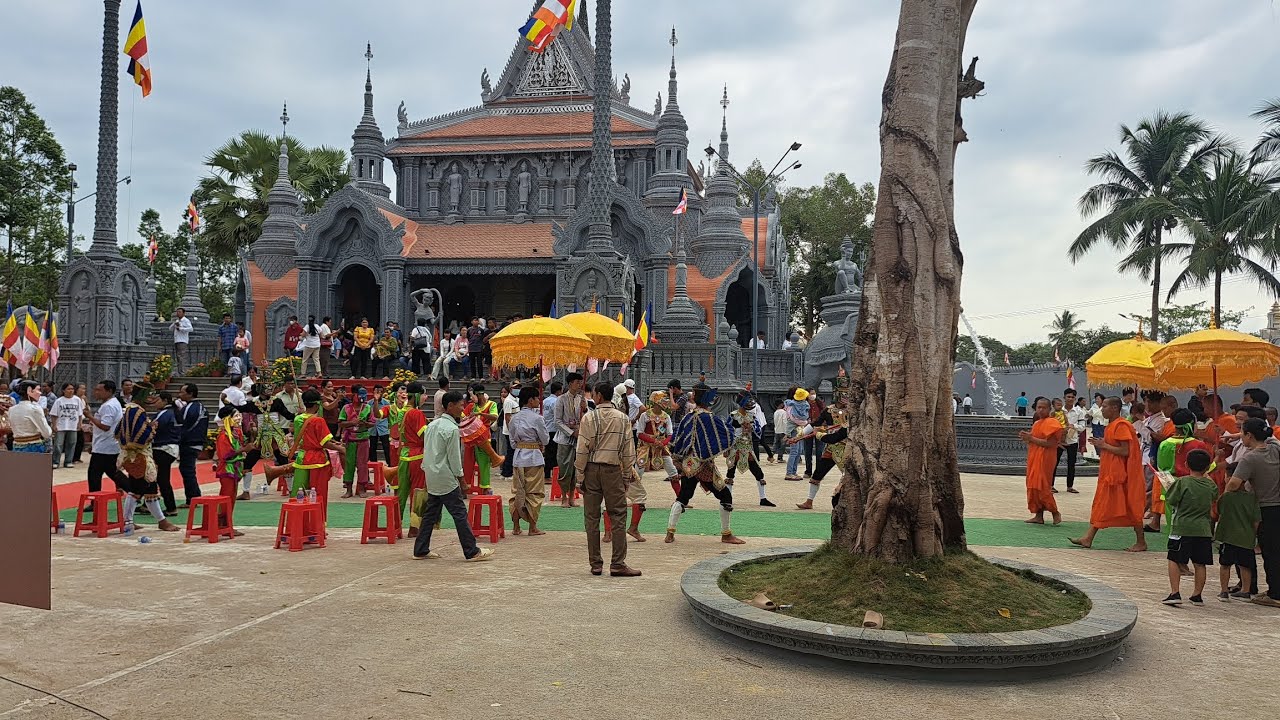 វត្តស្លែងចាស់ បញ្ចុះខណ្ឌសីមា  Chùa Sleng Chás Khánh Thành mùng 6 7 8