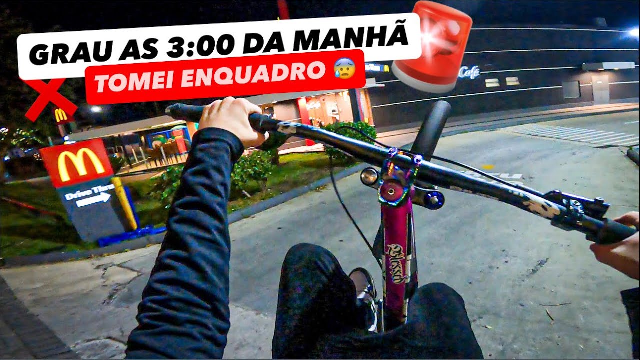 BIKE VLOG AS 3:00 DA MANH&Atilde; (QUASE TOMEI ENQUADRO)
