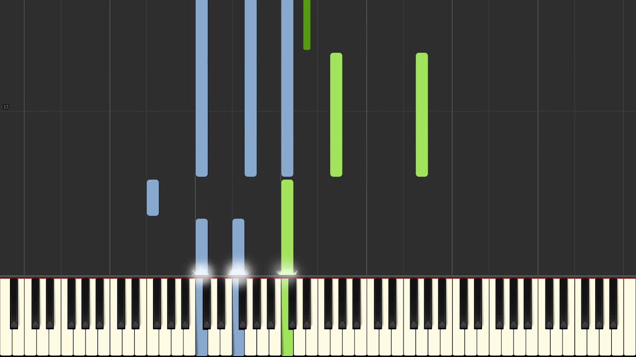 G-Eazy & Bebe Rexha Me, myself & I Synthesia Instrumental Tutorial + Piano cover