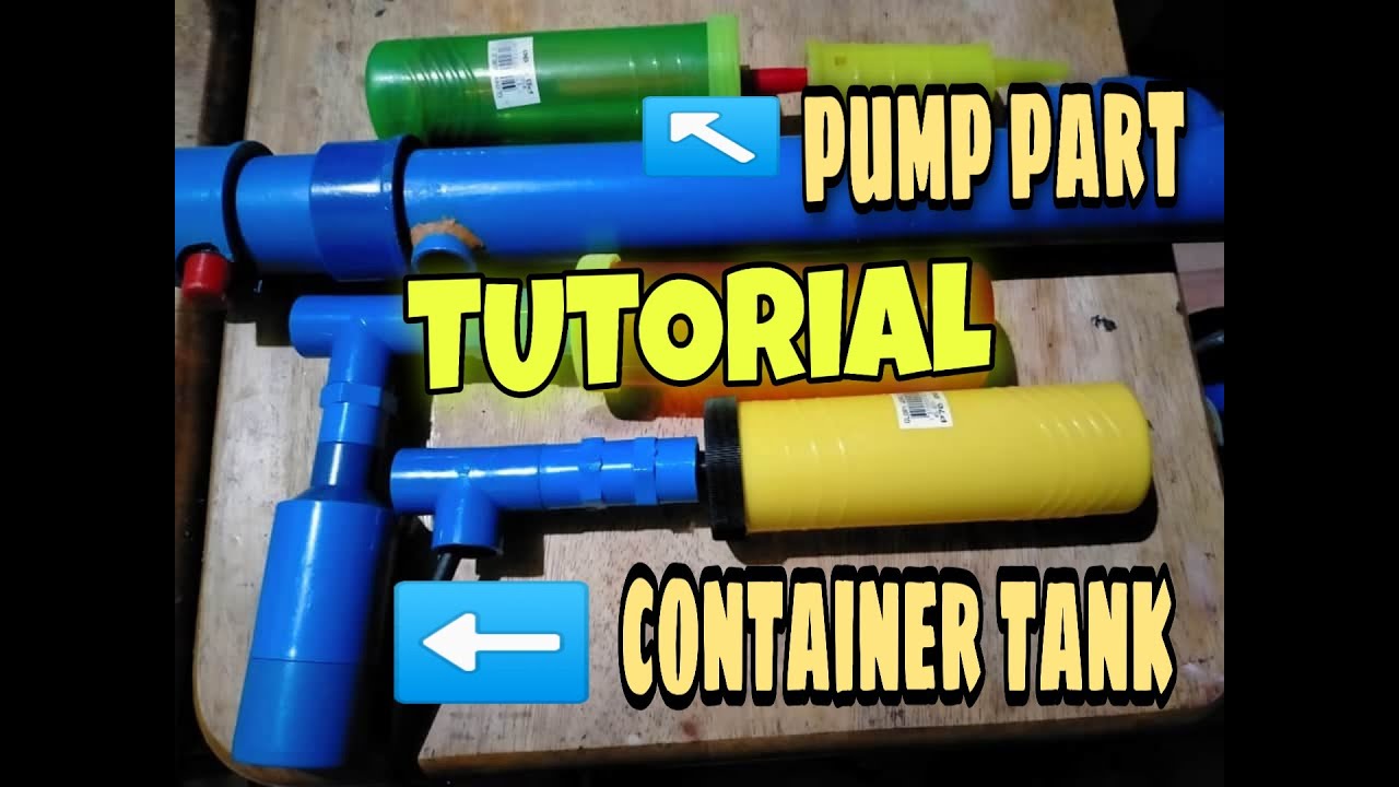 DETAILED TUTORIAL: Pump part and Container tank of PVC PIPE TOY GUN RIFLE (STEP BY STEP)