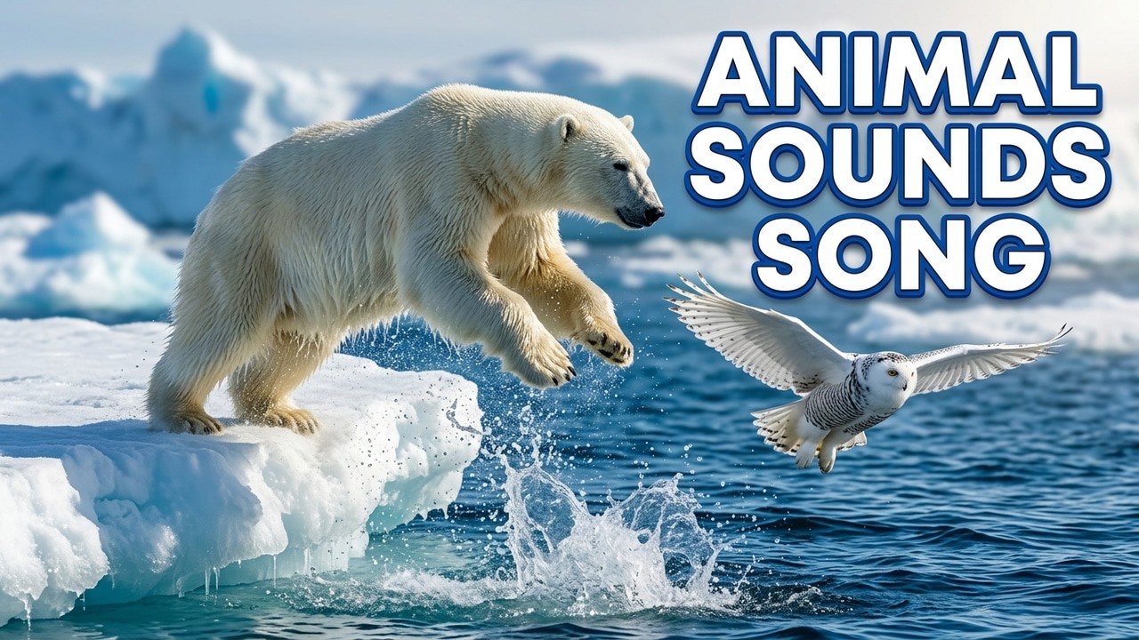 Arctic Animal Sounds Song | North Pole Nursery Rhyme for Kids | Learn Polar Animal Names and Sounds