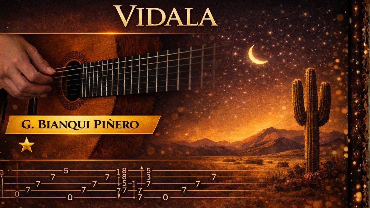 VIDALA 🎸 G. Bianqui Piñero | Tutorial de Guitarra + TABS