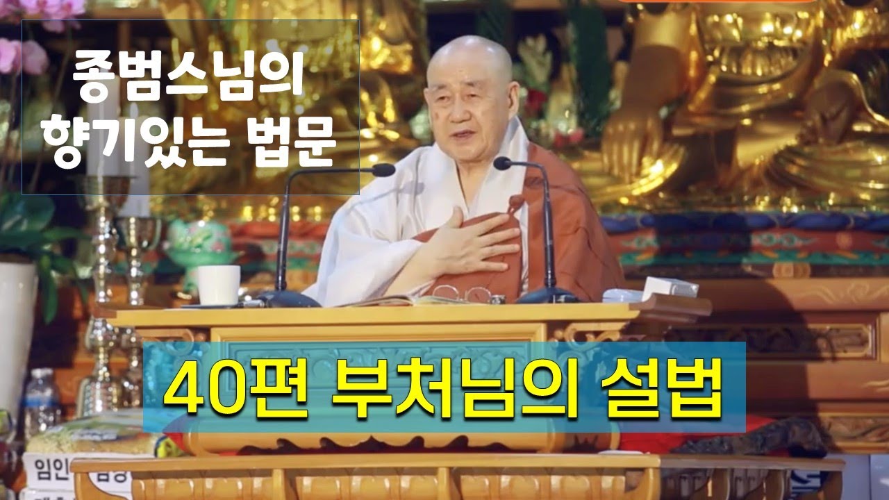 종범스님의 향기있는 법문 40편 부처님의 설법