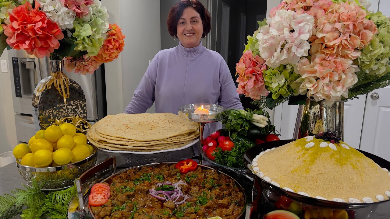 Lamb Karahi w/ Naan Tawagi & Malida کرایی گوسفند، نان تاوه گی ومالیده یا چنگالی