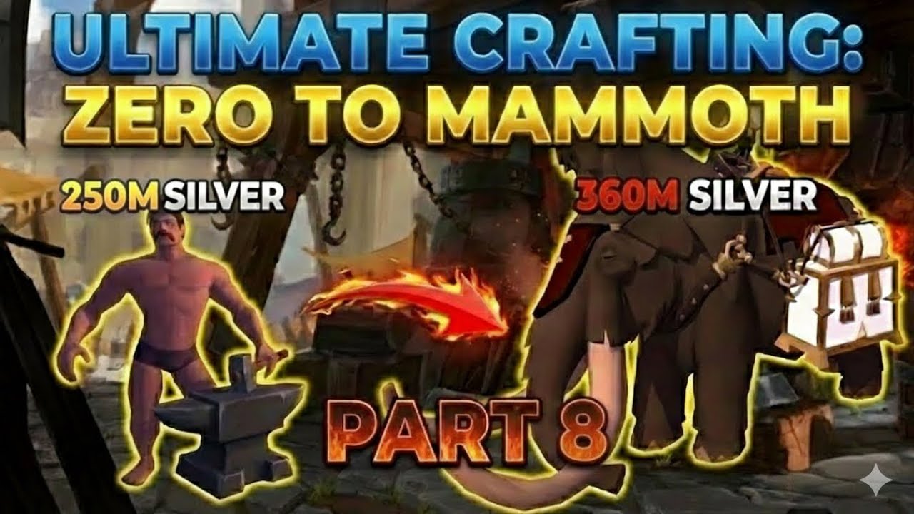 Ultimate Beginner Crafting Challenge: Zero to Mammoth (Part 8) !! ALBION ONLINE