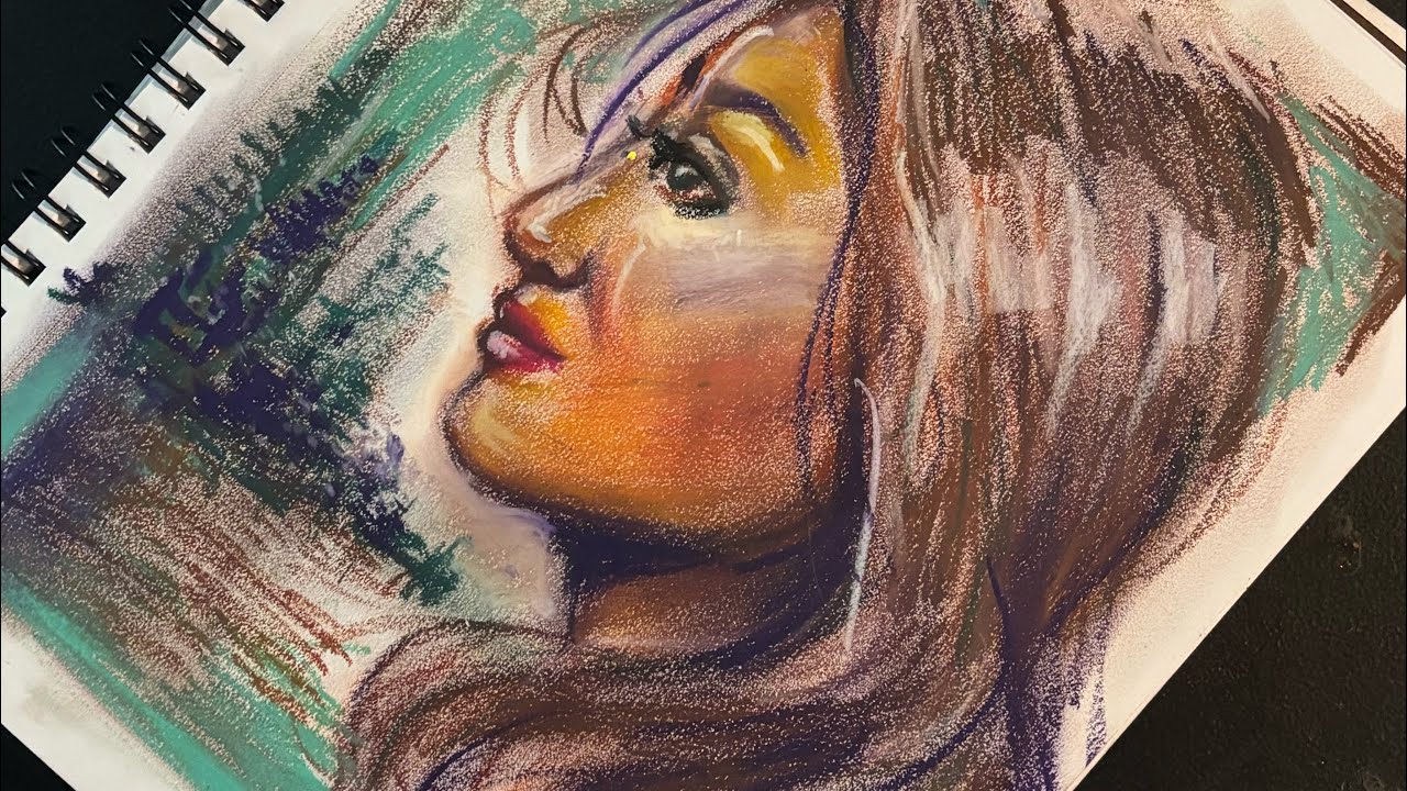 ⭐️ OIL  PASTEL  Portrait//tools, and techniques I use for blending and layering ✨ 🖍️ ￼￼￼￼￼￼￼