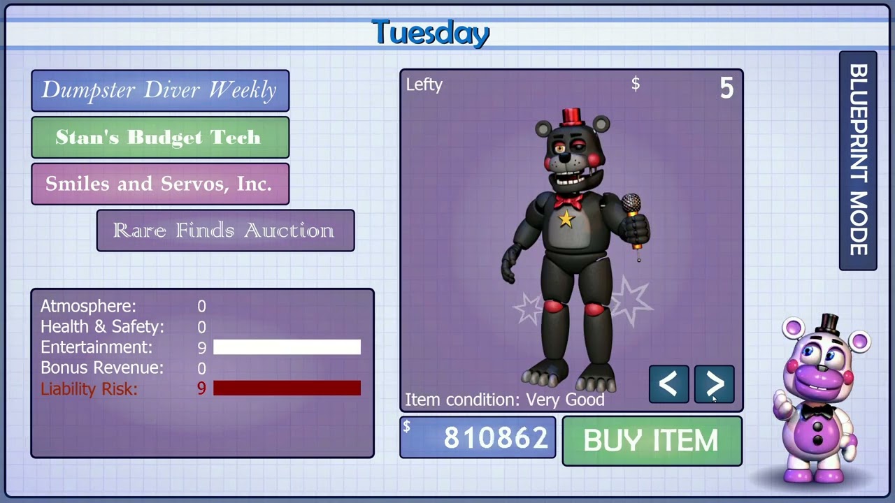 i have a lot of money in fnaf 6 wow