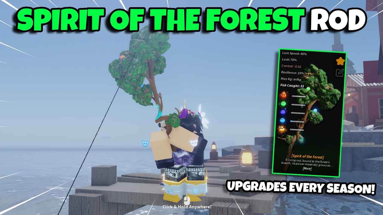 Obtaining The SPIRIT OF THE FOREST ROD In Fisch! (GETS BUFFED EVERY SEASON!)