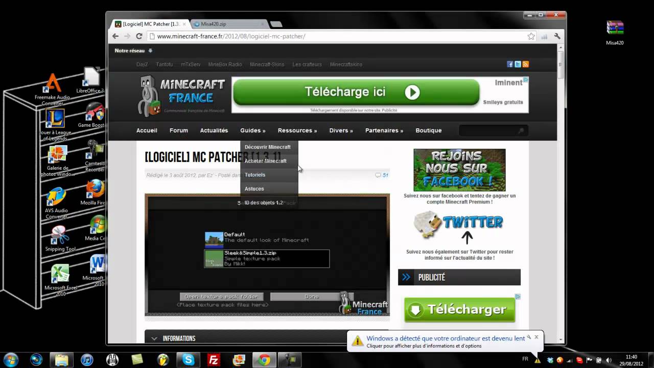 [TUTO FR] Installation du pack de texture misa's 1.4.7 HD