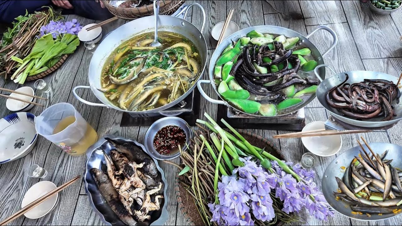 Đặc Sản Lịch Sông Đầu Năm Xào Mướp Kèm Sâm Nước Kho Nghệ Nhậu Hết Nước Chấm 
