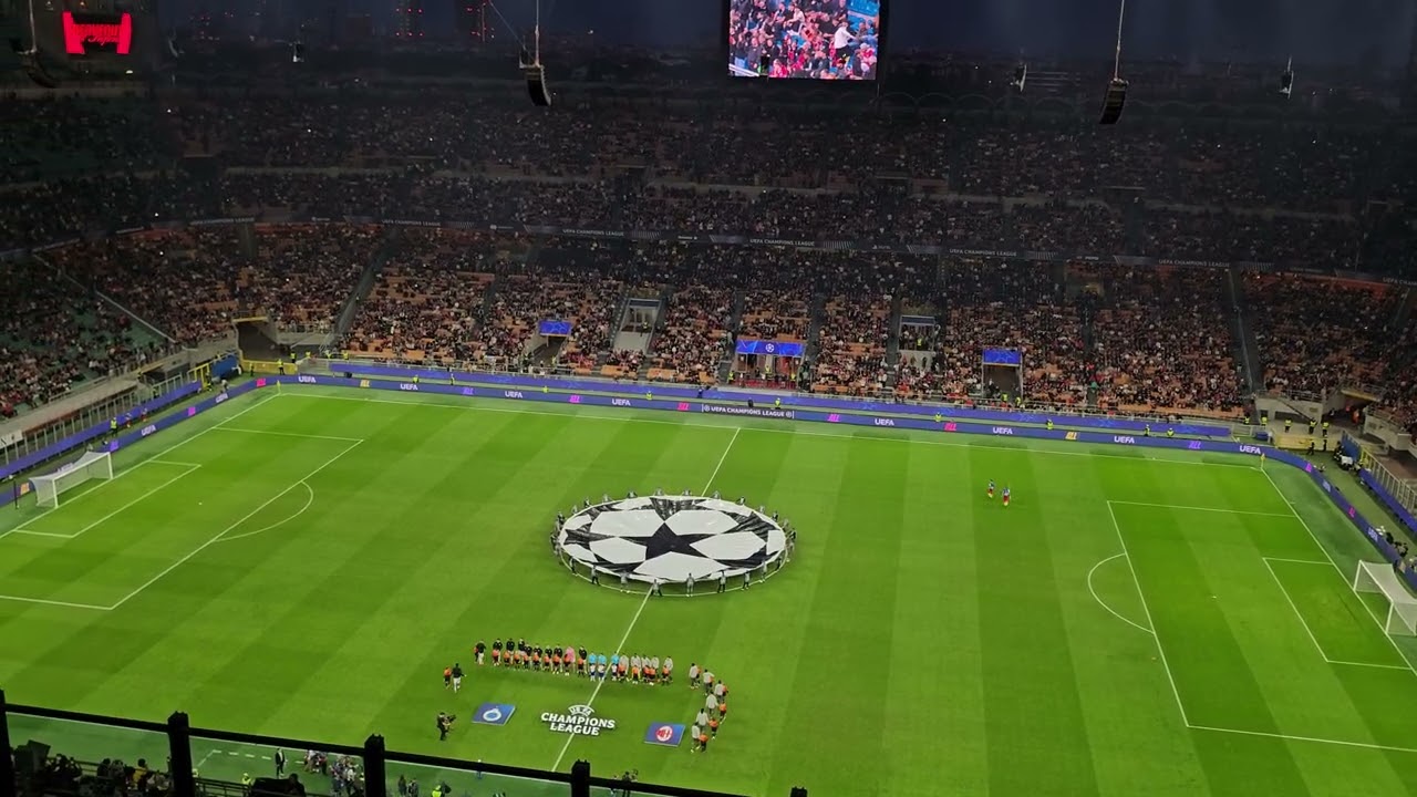 AC Milan vs Club Brugge 3-1 Champions League 2024 opening anthem
