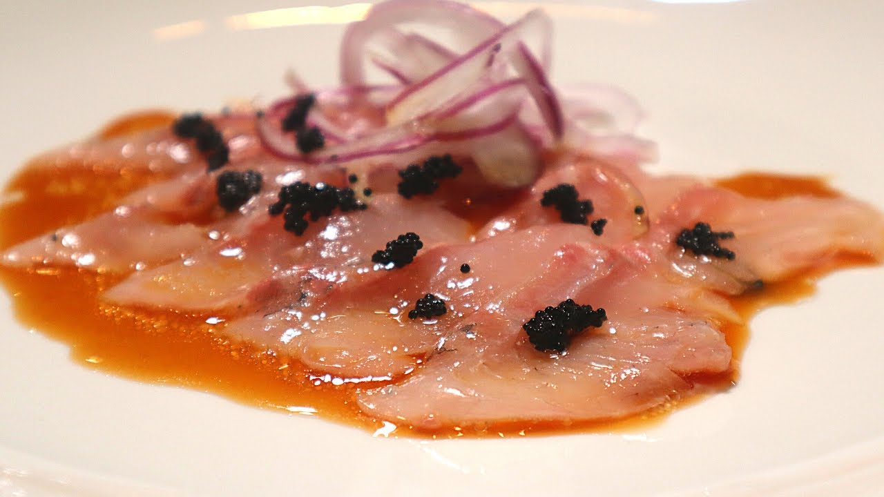 EASY STRIPED BASS CARPACCIO / How to make Japanese appetizer / Cooking at home