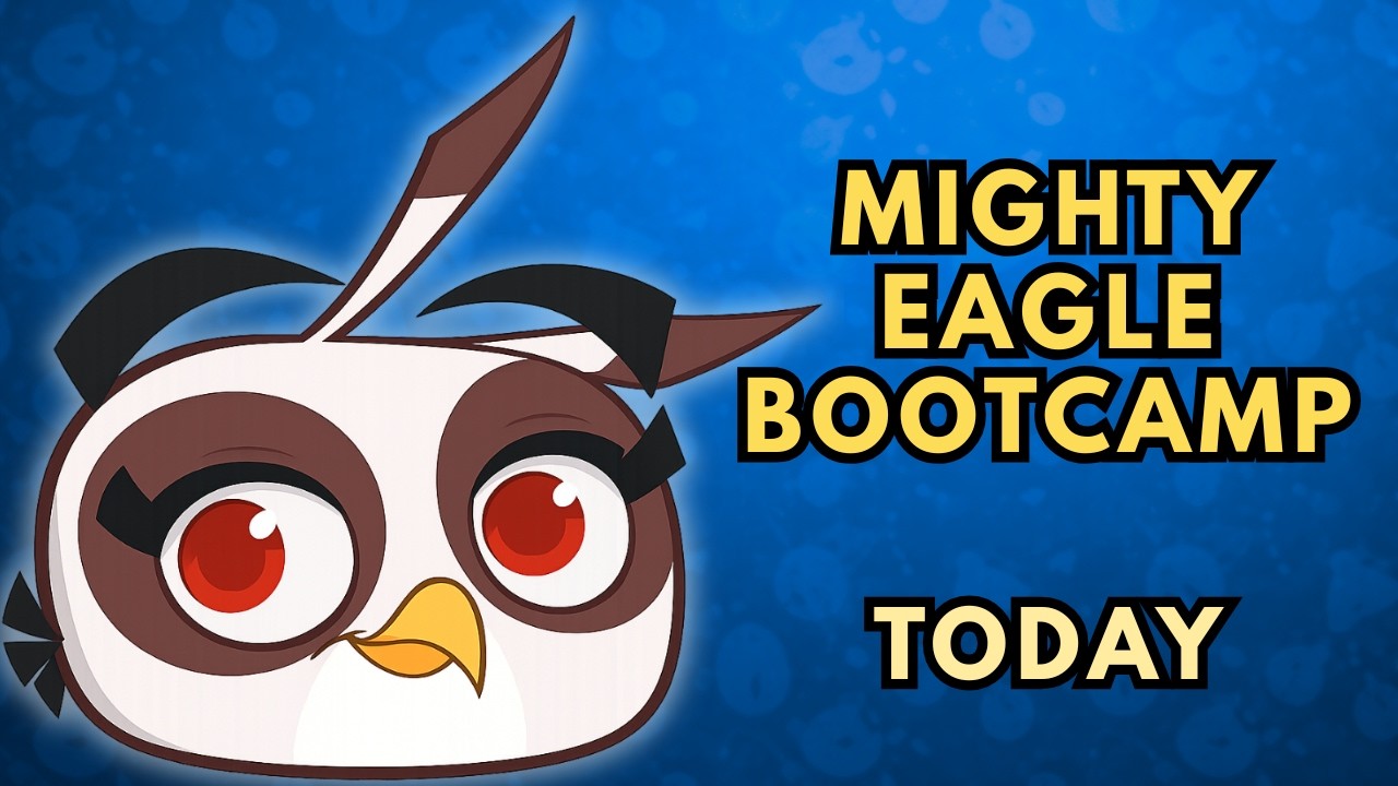 Angry Birds 2 - Mighty Eagle Bootcamp Today + Clan Battle (New Bird SHADE)