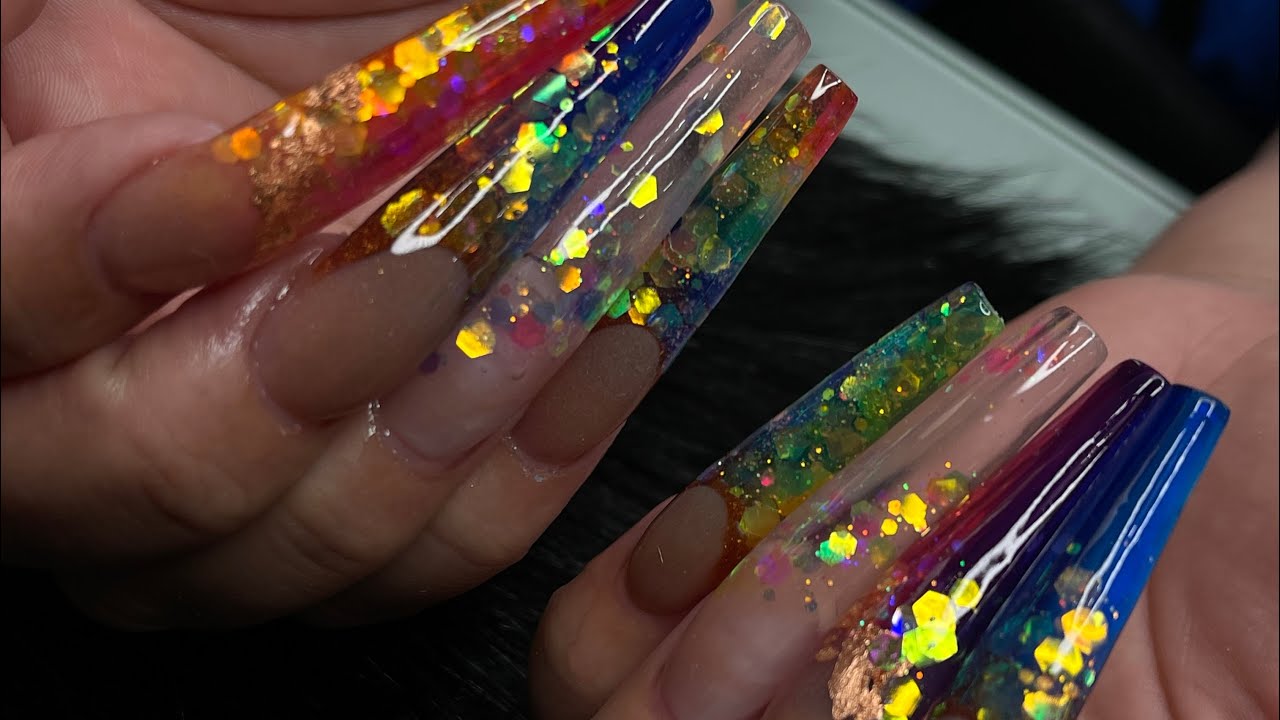 Previous set recreation on XXXL C CURVE TAPERED tips | JELLY NAILS | @NaioNailsOfficial  jelly polishes