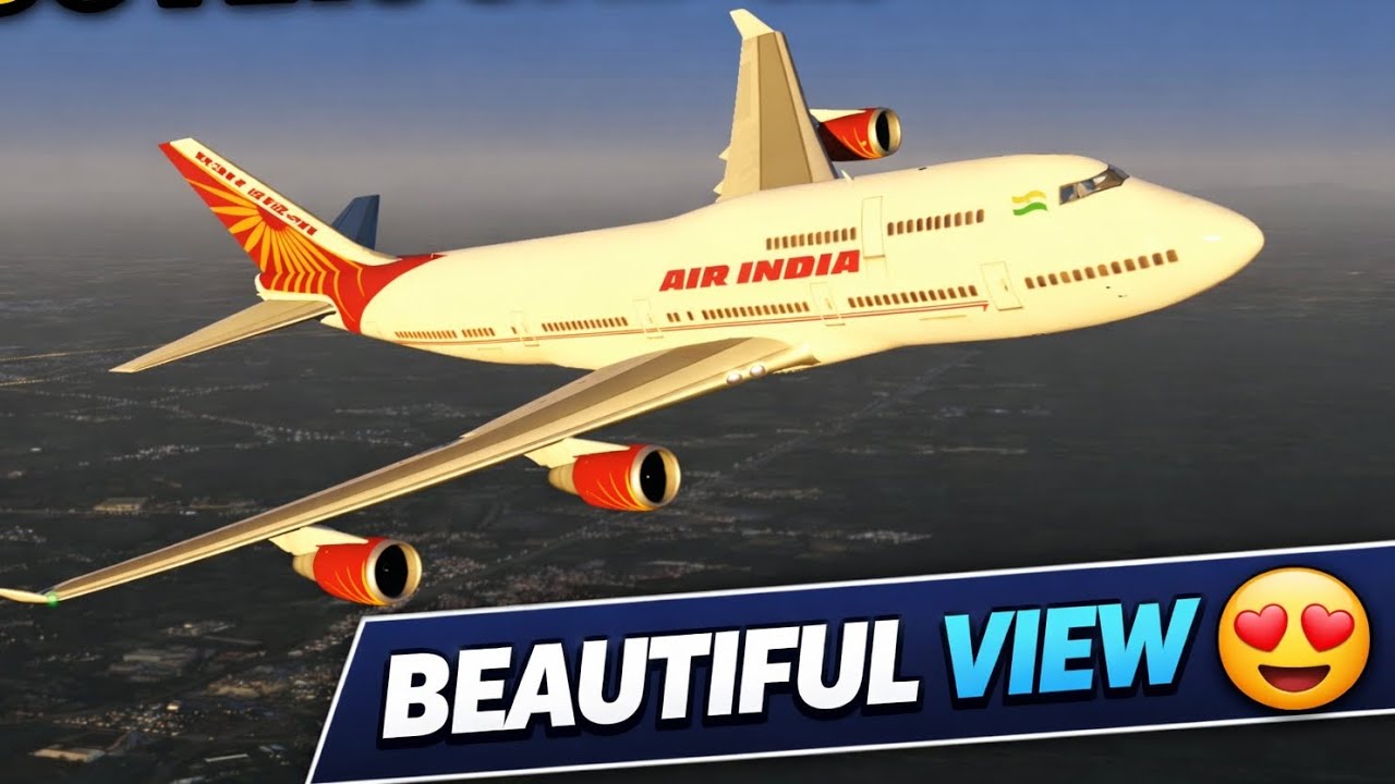 Air India 747 Scenic Flight Bangkok to Delhi | Go Around Landing | Android | Gameplay 