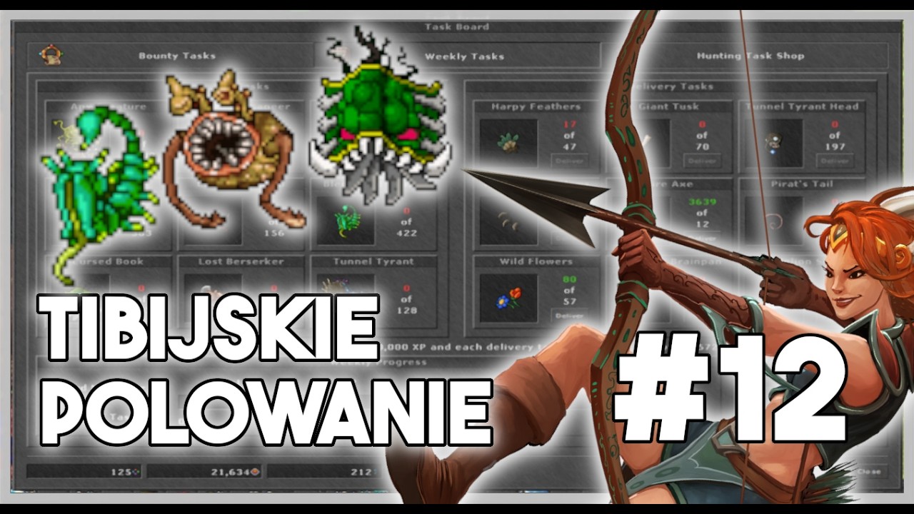 [PL] Tibia - Tibijskie Polowanie | DROGA Deliverka i ZIELONA Biblioteka #12