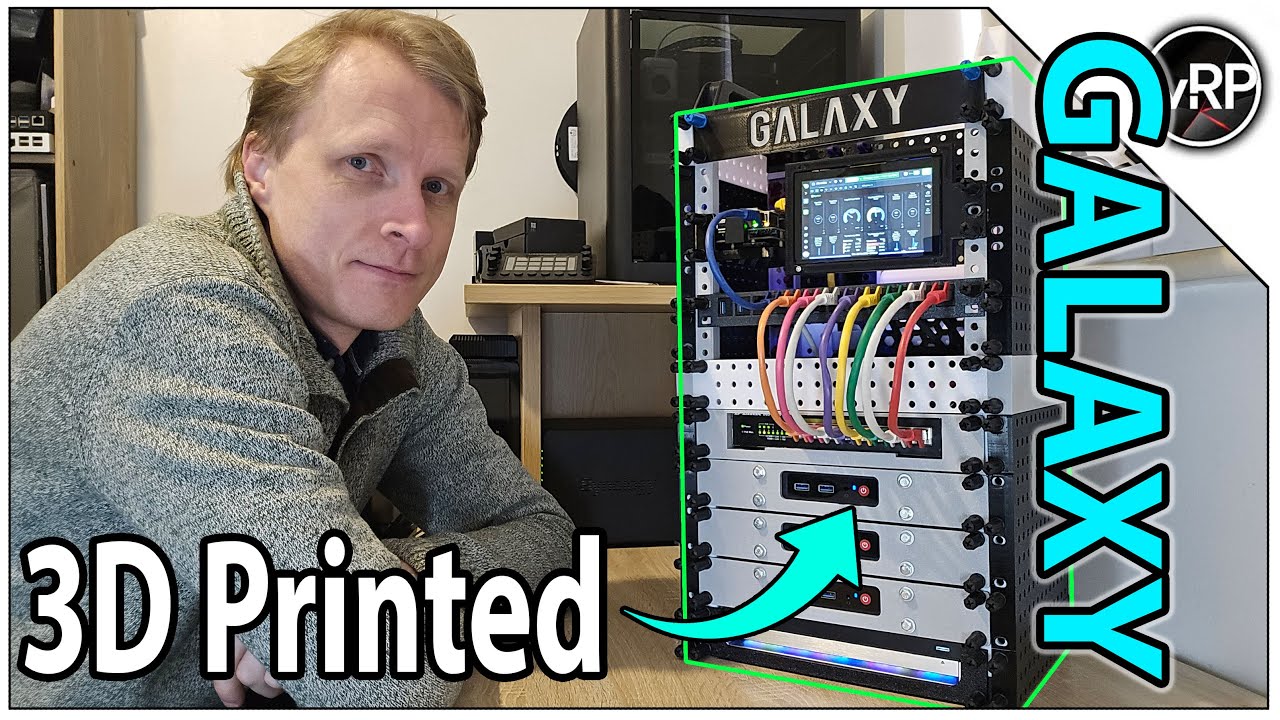 Я распечатал на 3D-принтере свою 10-дюймовую серверную стойку | GALAXY 2.0 | Серия HomeLab