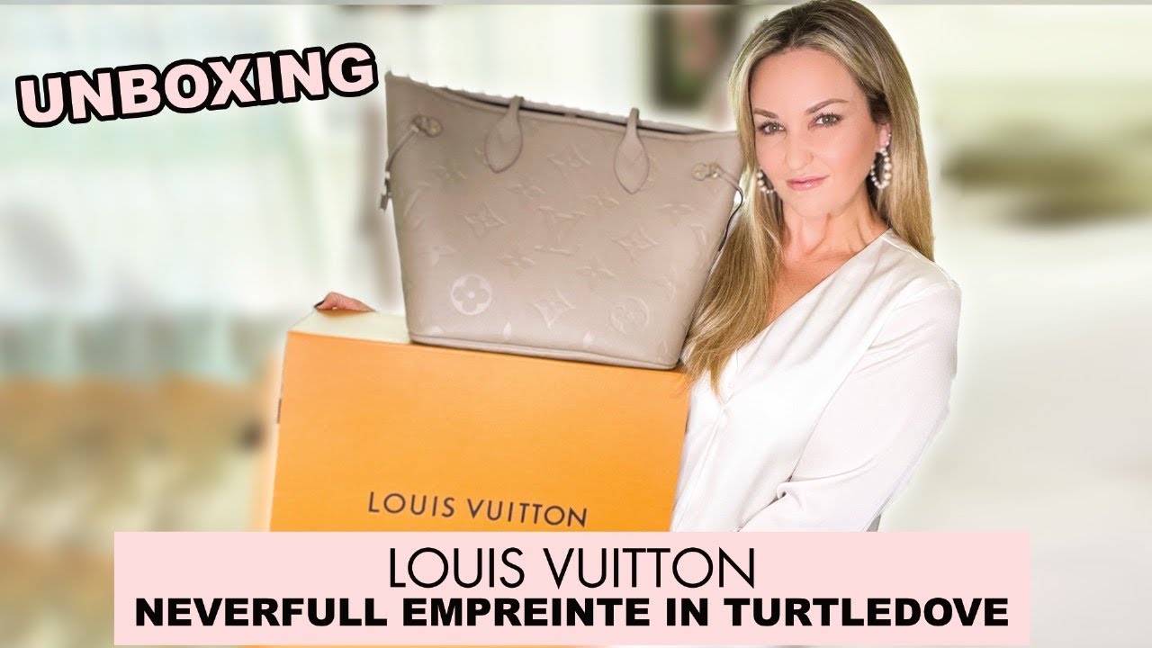 *UNBOXING* Louis Vuitton Neverfull MM in Empreinte Turtledove Leather | Review