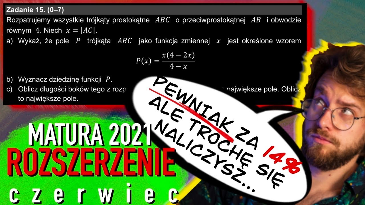 Obowiązkowa OPTYMALIZACJA za 14%❗️Dasz radę❓| MATURA 2021 ROZSZERZONA (czerwiec) Zad.15